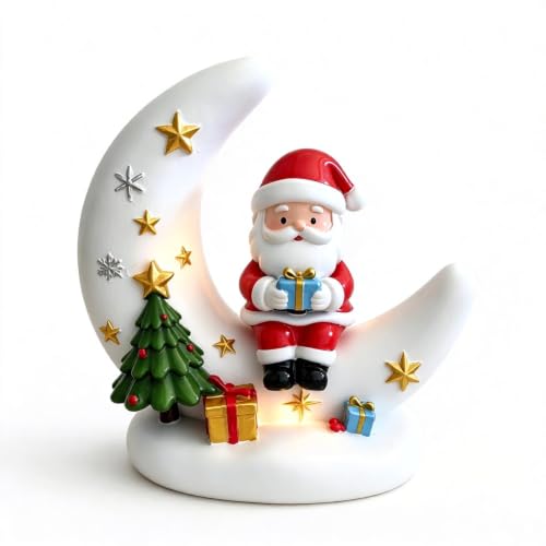 ChayWillow Christmas Santa Claus Moon LED Night Light USB Powered - image 1