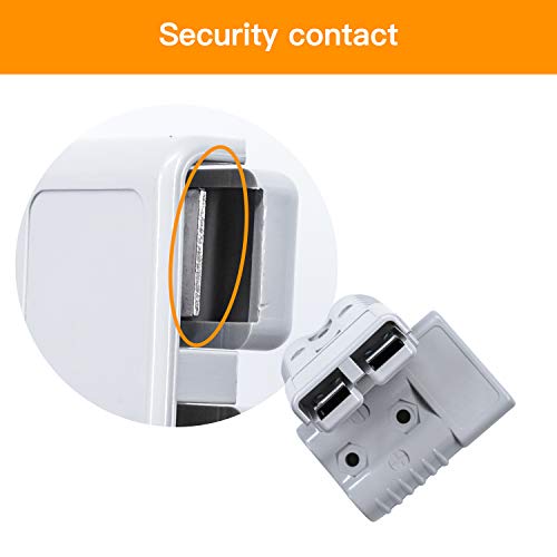 Micrl 4Pcs 2-4 Gauge 175 Amp Battery Quick Connectors With Handle, Jumper Cable Plug Connect/Disconnect For Recovery Winch, Towing Systems (Grey) #TOP4