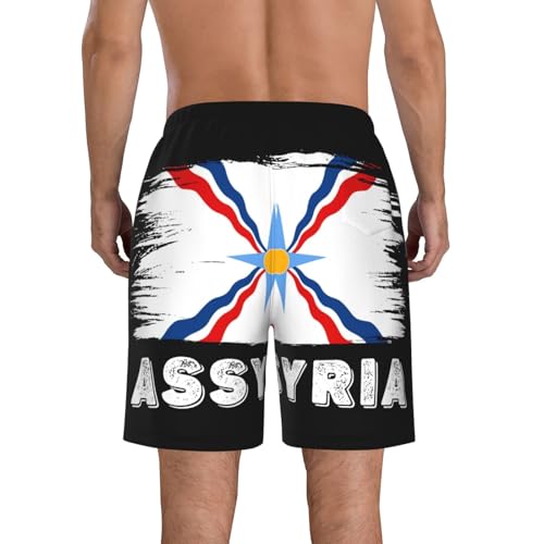 Congolese Congo Flag Beach Board Shorts Men's Swim Trunks Drawstring Shorts3