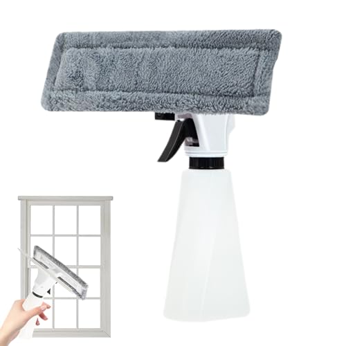 Opilroyn Limpiaparabrisas | Limpiador de ventanas de microfibra con botella de spray | Versátil herramienta de raspado para puertas Espejos Ventanas Encimeras Coche Baño Cocina