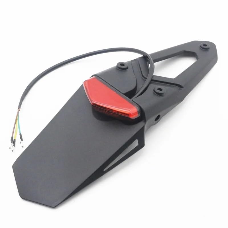 Feu arrière moto universel 12V avec support de plaque d'immatriculation pour moto et enduro