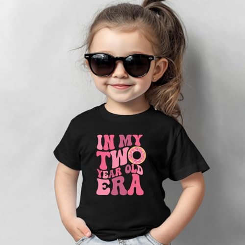 Toddler Girls 2nd Birthday Shirt, Im Two Cute Two Wild Two Years Old Birthday Gift, Cotton Short Sleeve Tees4