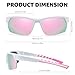 TJUTR Running Sunglasses for Women, Polarized Wrap Around Sun Glasses with UV400 Protection for Sports Cycling Golf TS3080