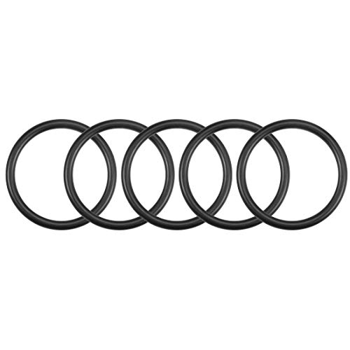 uxcell Nitrile Rubber O-Rings 46mm OD 38mm ID 4mm Width, Metric Nitrile Rubber Sealing Gasket for Automotive Machine Plumbing, Pack of 5