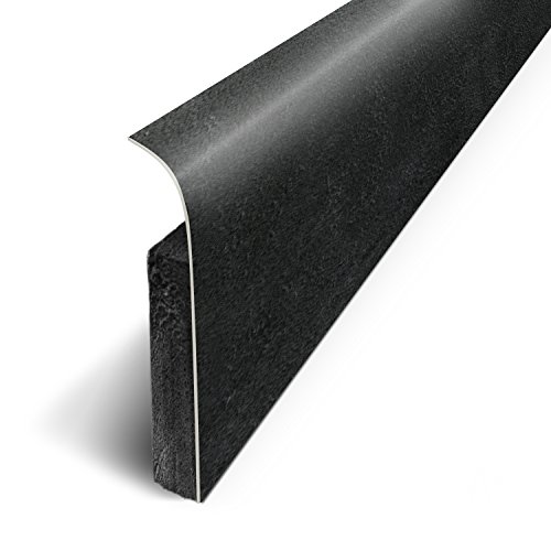 3M - Plinthes Adhésives (lot de 5) - Béton Noir - Long.120 cm x Haut.7 cm x Ep. 1.1cm (Ref: D180525D)