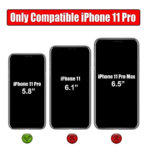 Battery Case for iPhone 11 Pro, 10000mAh High Capacity Charger Case Rechargeable Smart Battery Pack Charging Case with Wireless Charging Support Carplay Compatible for iPhone 11 Pro (5.8 inch)-Black