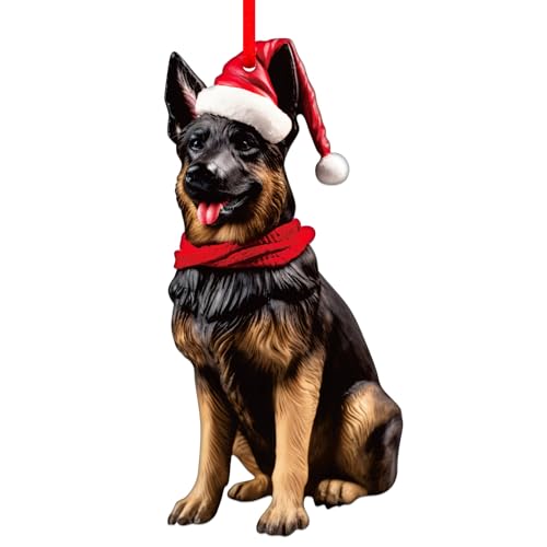 SICOHOME German Shepherd Christmas Ornament - German Shepherd Ornament for Christmas Tree...