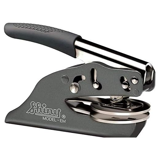 Shiny Custom Address Embosser - Personalize with Initials & Text - Hand-Held Embossing Stamp - Monogram, Seal Embosser Best for Books, Envelopes, Napkins