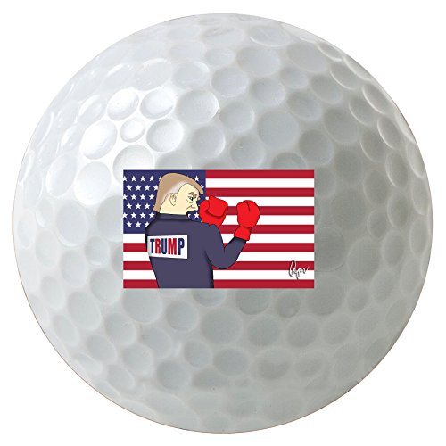Debbie's Designs Fighting with Trump 2016 3-Pack Printed Golf Balls