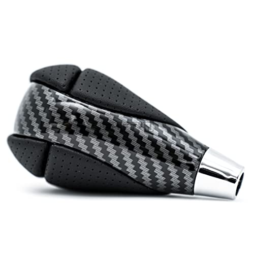 Shiftin Carbon Fiber Pattern Gear Shift Knob For Lexus Es300H Es350 Gs300 Gs350 Gs430 Gs460 Is250 Is300 Ls460 Ls600H Rx350 Rx450H (Punched Black Leather/Carbon Fiber Pattern) #TOP6