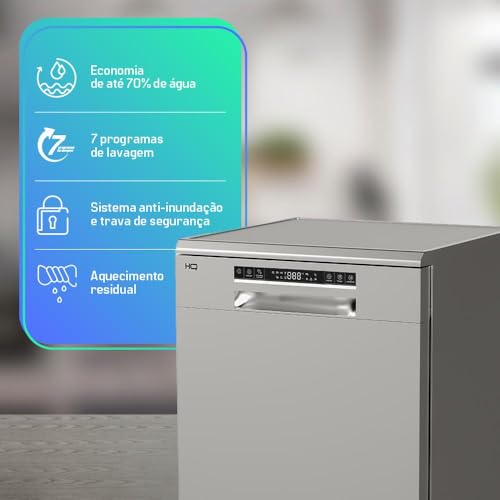 Lava Louças HQ Digital 14 Serviços Inox HQ-LL14DI2 220V - Imagem 3