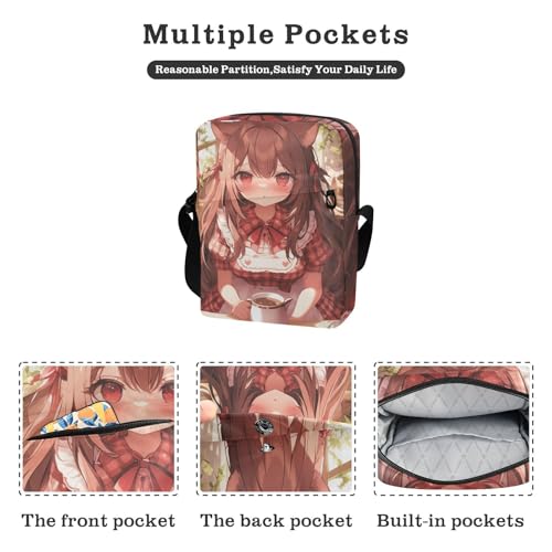 Beauty Anime Girl small messenger bag for men men's shoulder bag Shoulder Handbags Adjustable Strap for work Travel2