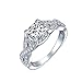 Personaliza Anillo de Compromiso de Estilo Art Deco Vintage Romántico de 2CTW Corte Solitario Redondo Brillante AAA CZ para Mujeres con Banda Infinita de Giro Cruzado Pavé Imagen de Personaliza Anillo de Compromiso de Estilo Art Deco Vintage Romántico de 2CTW Corte Solitario Redondo Brillante AAA CZ para Mujeres con Banda Infinita de Giro Cruzado Pavé