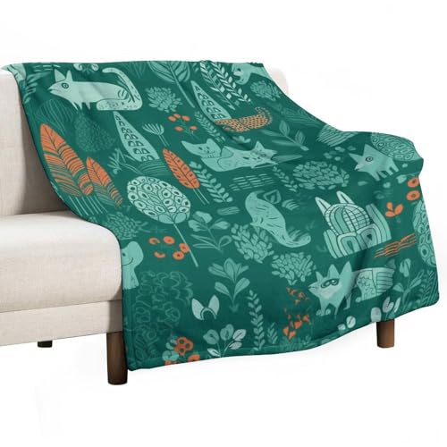 Couverture en flanelle légère grand format avec imprimé animaux - 2