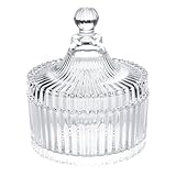 RELIGHT 天然石 水晶 さざれ石 パワーストーン 浄化 ガラス製 小物入れ セット インテリア 置物 w10㎝×h13㎝ 透明 300g