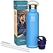 LG Luxury & Grace Borraccia Termica in Acciaio Inox 750 ml. Bottiglia d'Acqua Sportiva con Cannuccia. Borsa Portabile in Neoprene. Thermos Sottovuoto per Caldo e Freddo. Senza Perdite & BPA Free.