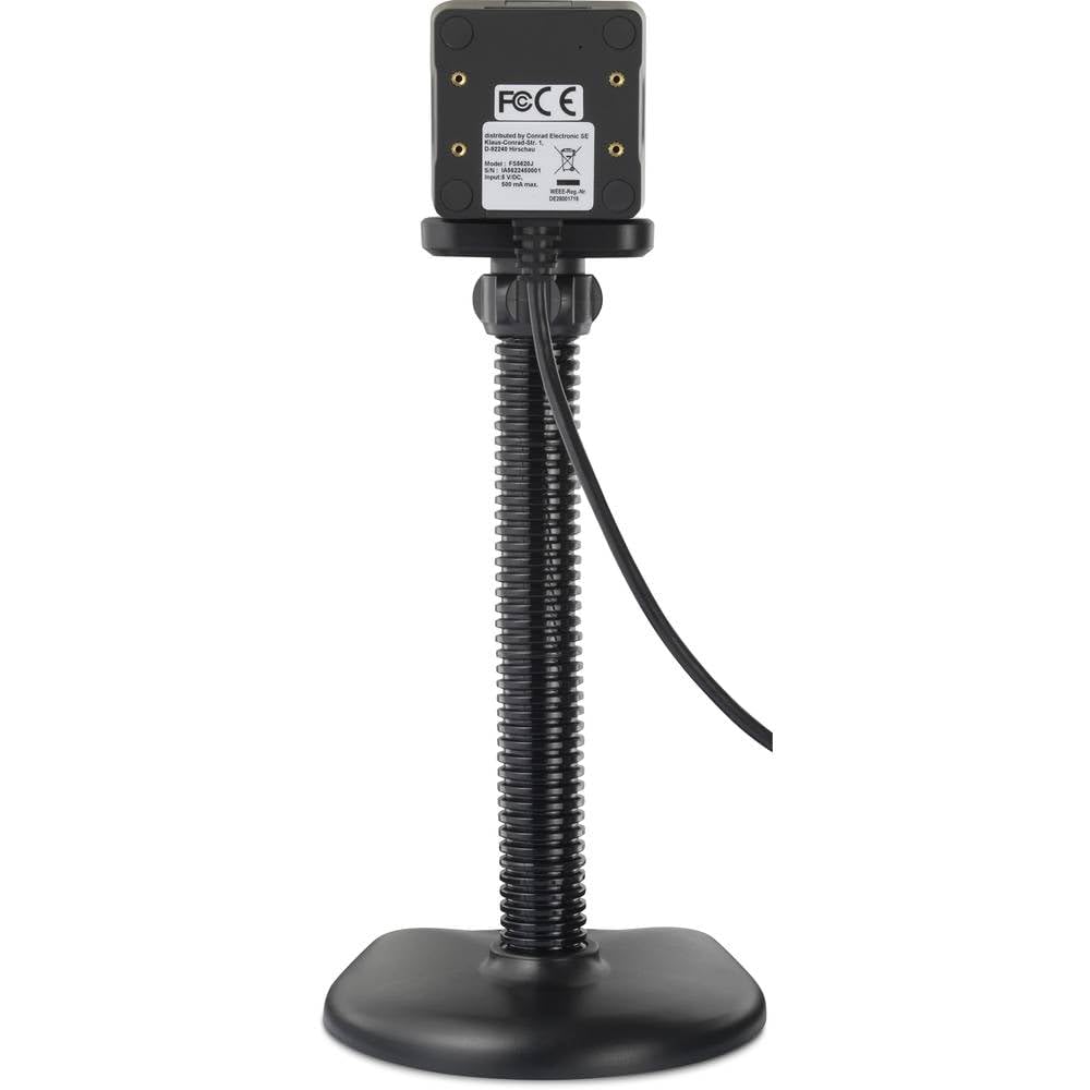 Renkforce RF-SBS-500 2D Scanner di codici a barre Cablato 1D, imager 2D Nero Scanner desktop (stazionario) USB-A