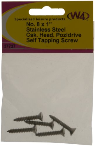 Preisvergleich Produktbild W4 Nr. 8 Schraube 2,5 cm Silber, 5 Stück