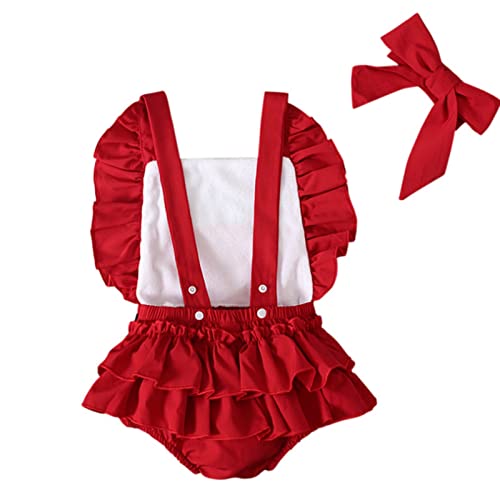 Santa Claus jurk baby meisjes, baby meisjes kerst kostuum romper tutu, een stuk lange rok, for xmas rendier verjaardag fancy dress up party outfit set (Size : 100) - Afbeelding 3