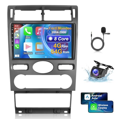 NHOPEEW Android Autoradio 2+64G für Ford Mondeo 2004-2006 mit Carplay und