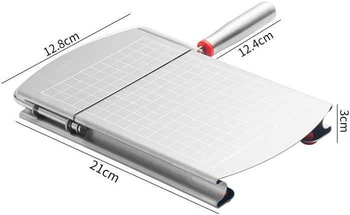 Miniatura 6 de QinSuiKai Cortadores de queso para bloque de queso, tablero cortador de queso de acero inoxidable con cuchilla, cortadores de queso multiusos para