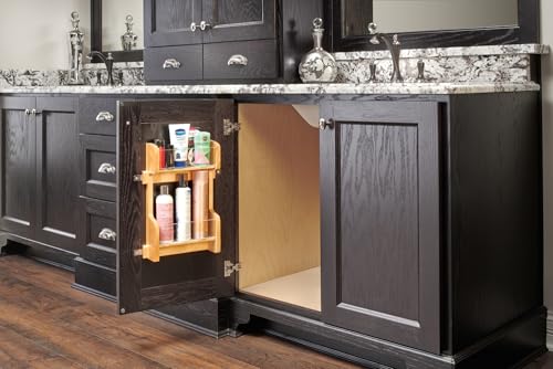 Image of REV-A-SHELF Wood Vanity Cabinet Door Storage Rack