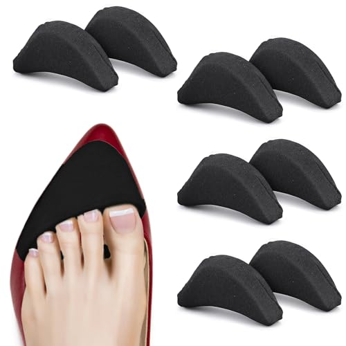 Image of Sibba 8 Pieces Toe Filler Inserts - Unisex Breathable Toe Plug Forefoot Pad Soft Sponge Big Shoe Filler for High Heel Foot Pain Relief for Women and Girls