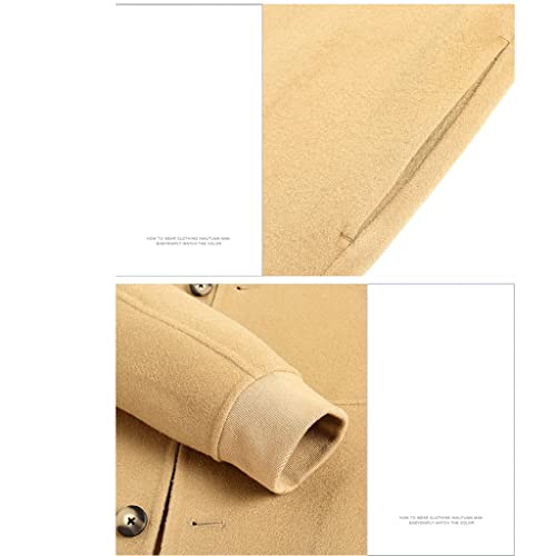 CHUNYU Herfst en winter tweed jas heren korte staande kraag dubbelzijdige wollen jas jeugd casual niet-kasjmier jas - Image 7