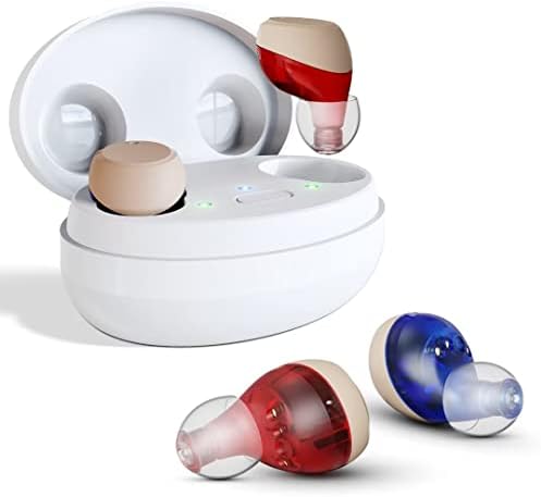 iBstone Rechargeable Hearing Aids for Seniors Adults with Portable Dryer Case, OTC Digital Devices for Super Nature Sound, 4 Programs for Optimal Hearing Experience