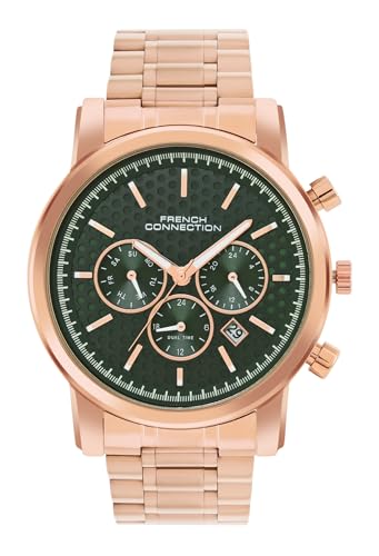 French Connection Analog Green Dial Mens Metal Watch-Fcn059A (B0CQ238KRK) Amazon Price History, Amazon Price Tracker