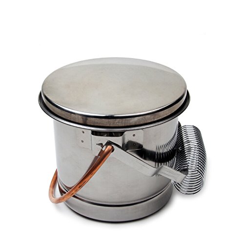 LI-GELISI Artist Portable Brush Washer Stainless Steel Portable Brush Cleaner (Handle, Silvery)