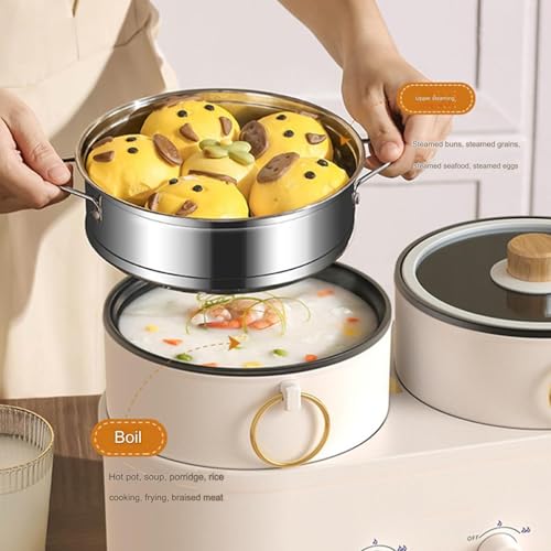 MZBDYYF Electric Hot Pot Split 1200W Slow Cooker - Nicht -Stick, Dampfer aus Edelstahl, Doppelauskleidung - perfekt für Partys, Familienversammlungen 5 MZBDYYF Electric Hot Pot Split 1200W Slow Cooker - Nicht -Stick, Dampfer aus Edelstahl, Doppelauskleidung - perfekt für Partys, Familienversammlungen