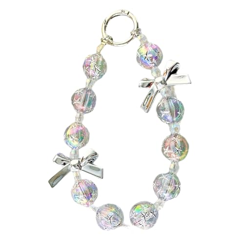 Fascino del Telefono con Perle Colorate Bowknot Staccabile con Cinturini per Antitheft Cinghie per Femminile Ragazza