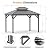 Modern Shade Hardtop Gazebo 10' x 12' with 4 LED Lights, Outdoor Gazebo with Galvanized Steel Double Roof?Four Seasons Pavilion with USB Charging Port Deck, Netting and Curtains for Patios