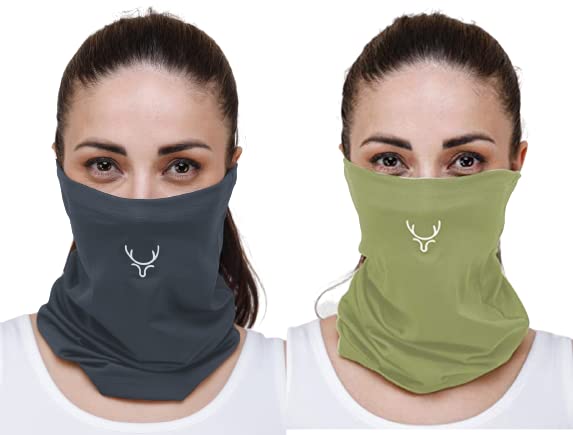 Jigyasa Cotton Face Mask/Bandana Pack of 2 (Color : Grey, Olive Green)-image-15