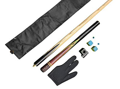 Snooker Pool Cue Stick Red Riley with Black Cue Cover, Glove, Plastic Chalk Holder, 2 Pcs Chalk & Tip-image-34