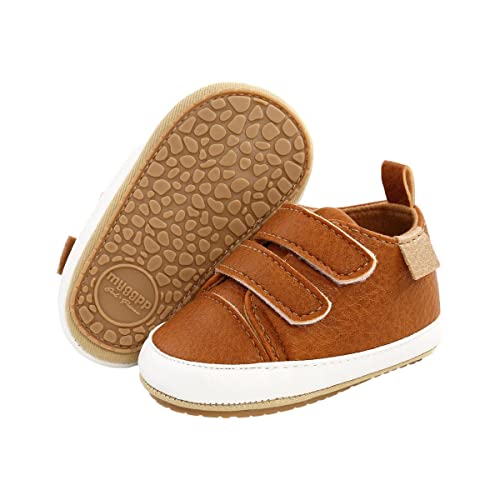 Image of Infant Sneakers Baby Boy Girl Shoe Anti-Slip Soft Sole Newborn Crib First Walker Toddler Dress Shoes