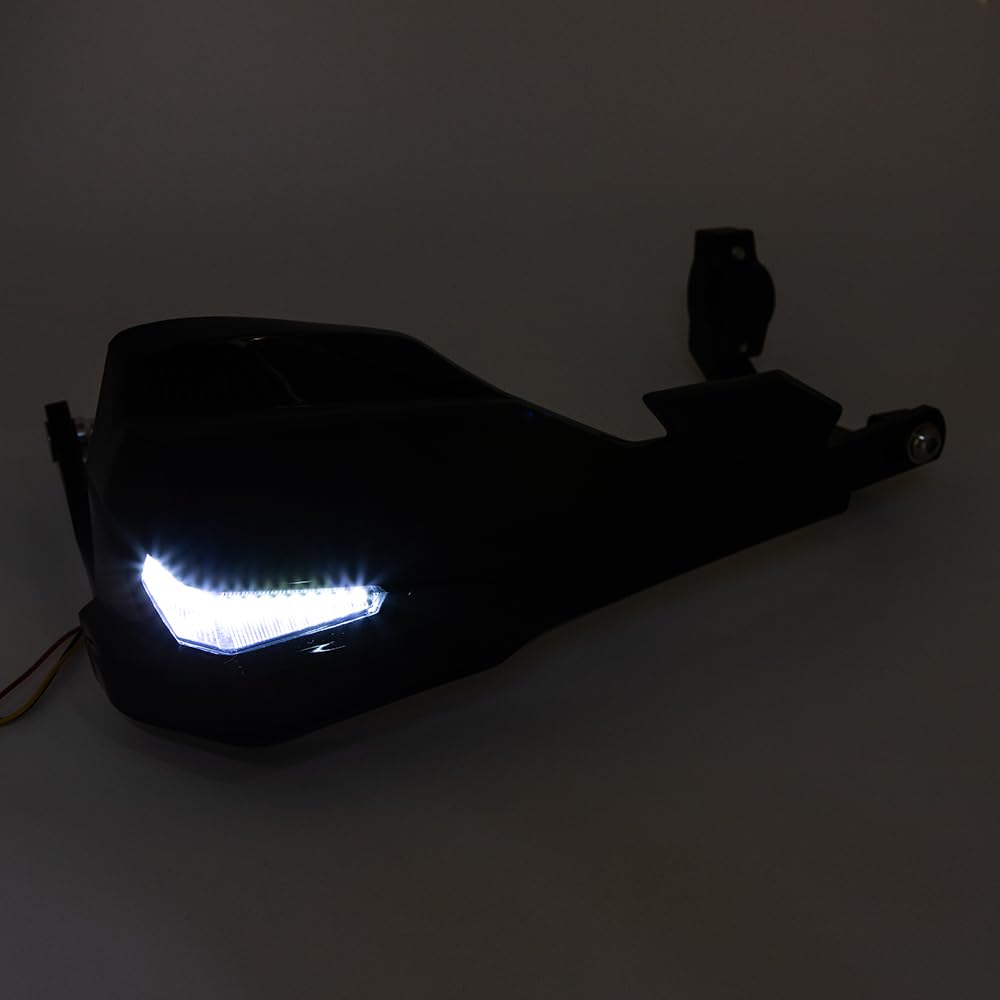 Motorrad Handschutz mit Licht 22 mm 25 mm Lenker Windabweiser Handschutz Handprotektoren für R1250GS R1200GS ADV F800GS Adventure S1000XR F900XR F850GS (Schwarz)