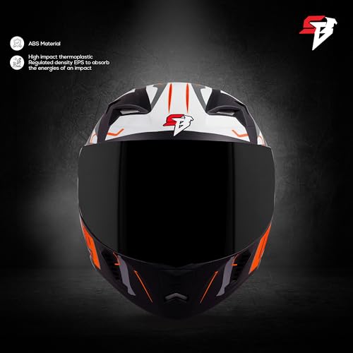 Image of Steelbird SBA-20 09 ISI Certified Flip-Up Graphic Helmet for Men and Women with Inner Chrome Sun Shield