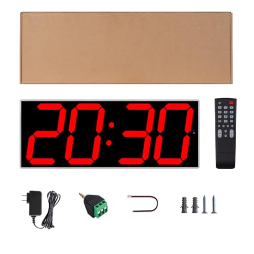 West Ocean Large Smart Digital LED WiFi Wall Clock with 6" Single Digit, Countdown, DST, Multifunction WiFi Smart Digital Wall Clock (Red) - Image 4