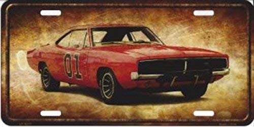 DOGT The General Lee Metal License Plate Vintage TIN SIGN Size: Approx. 20 * 30cm/ 7.8 * 11.8 inch(L * W)