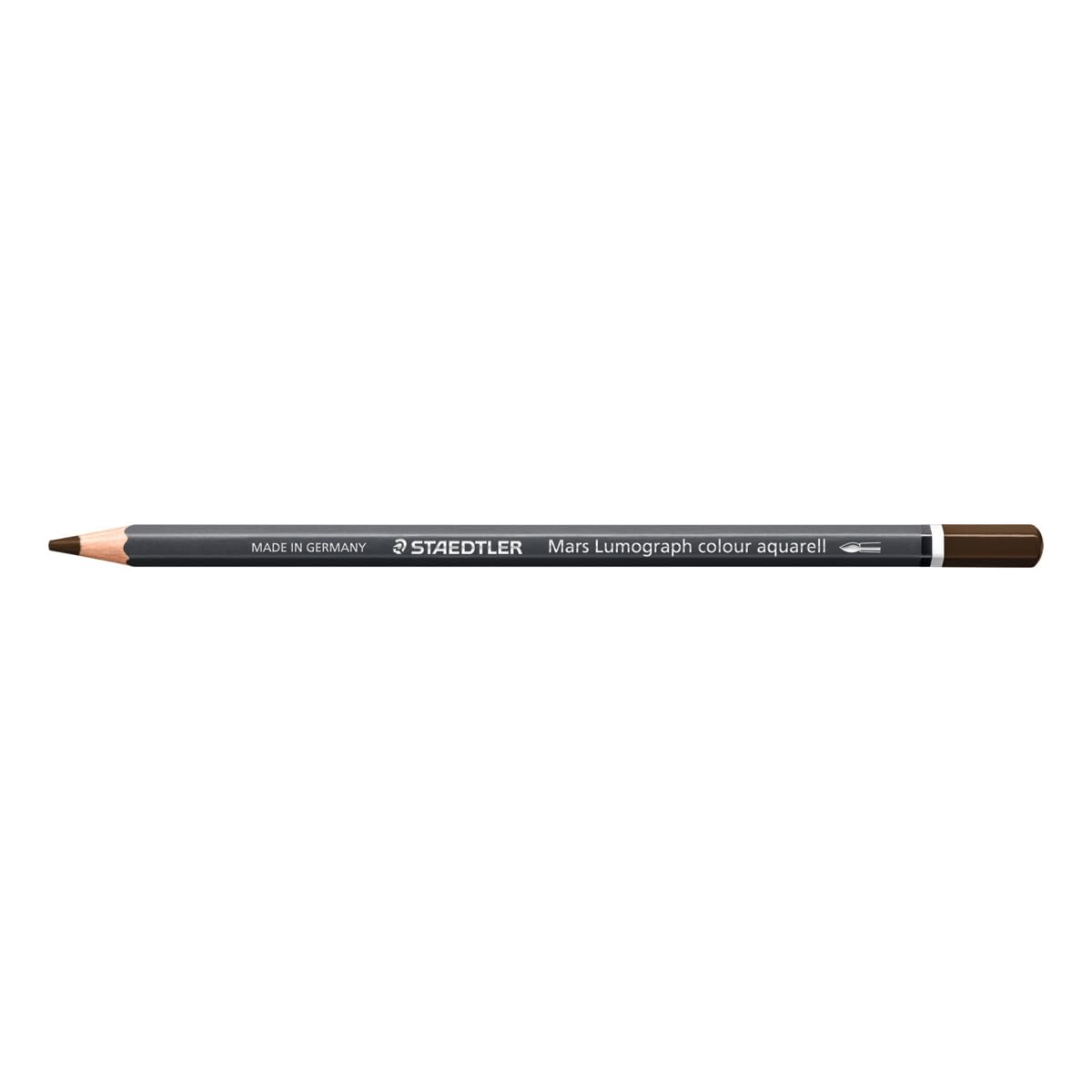STAEDTLER Watercolour Pencil - Van Dyke Brown - Mars Lumograph Colour Aquarell - Pack of 6, 104-799