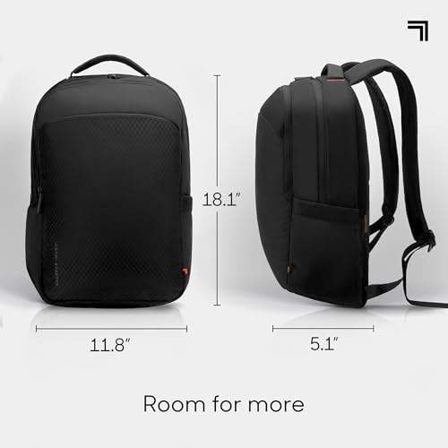 Sharper Image Laptop Backpack, 23L Heavy Duty & Water Resistant Travel Back Pack for Business Work, College School Bag for Men,Women Fits 16” Laptops/Computer, Black (Metro Collection) - Image 4