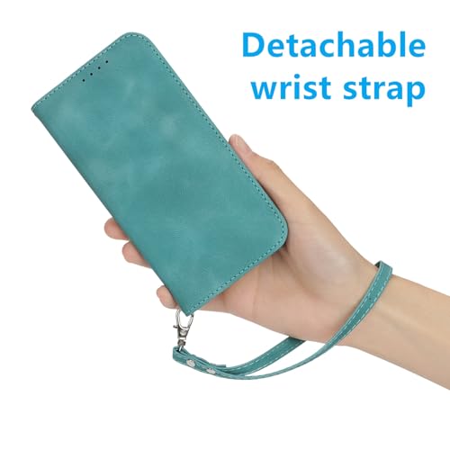Jaorty Wallet Case for iPhone 14 Pro Max with Card Holder,Matte Cyan - image 6