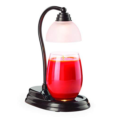 Candle Warmers Etc Aurora Candle Warmer Lamp For Top-Down Candle Melting, Bronze