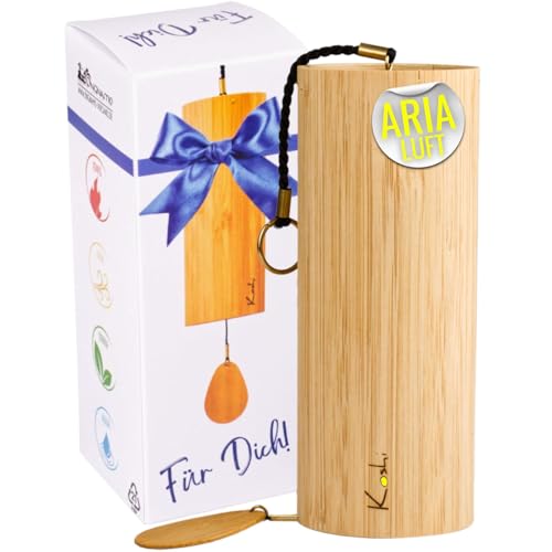 Koshi Klangspiel aus Bambusfurnier Aria | Luft mit Geschenkverpackung | Geschenkbox Windspiel Chimes