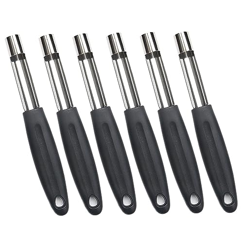 Healifty 6pcs Apple Corer Fruits Fruit Juice Apple Peeler and Corer Fruit Cutter Shape Stainless Removal Kernel Peeling Tool Fruit Core Remover Fruit Corer Household Core Remover