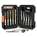 Coobeast 11Pcs Screw Extractor Set, Left Hand Drill Bit and Bolt Extractor Kit Easy to Remove Stripped Broken Damaged Screw Bolt and Nut Out, Reverse Drill Bit Extractor Set with Sturdy Case