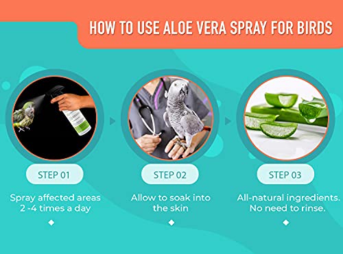 UnRuffledRx Aloe Vera Bird Bath Spray for Daily Care & Skin Health 8 Fl Oz - Image 6