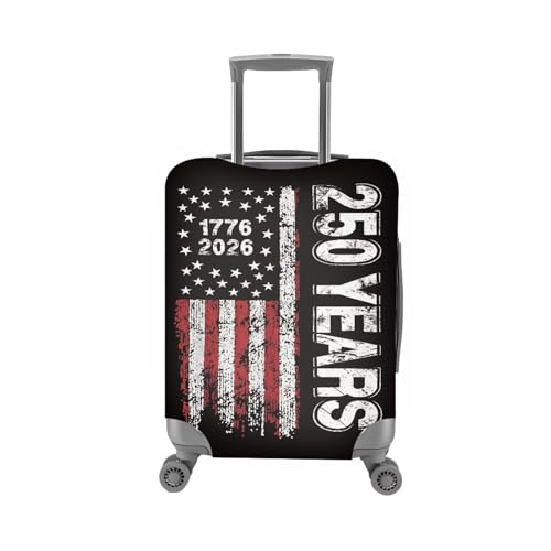 Image of Mumeson American Flag Luggage Cover for Suicase Anti-Scratch Washable Suitcase Protectors 18-32 Inch Suitcase Approved Travel Baggage Covers